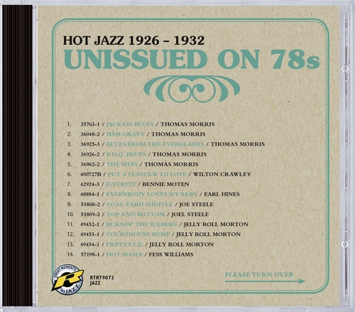 Couverture HOT JAZZ 1926-1932 (UNISSUED ON 78S)