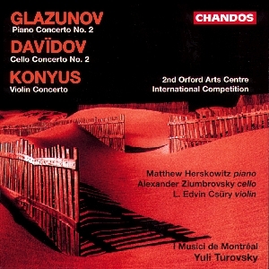 Couverture CONCERTO PIANO 2 (+ DAVÏDOV, KONYUS) de Alexander Konstant. GLAZOUNOV