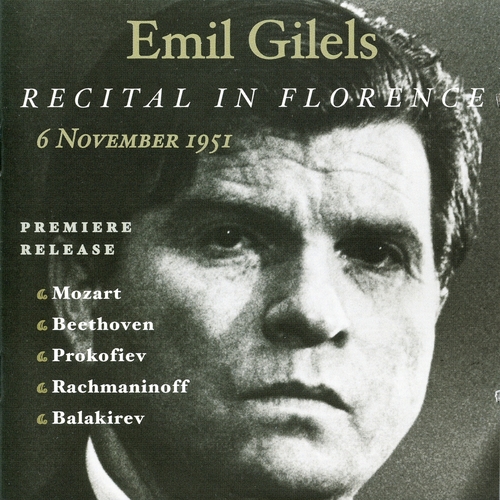 Couverture GILELS - RECITAL FLORENCE 6 NOVEMBRE 1951