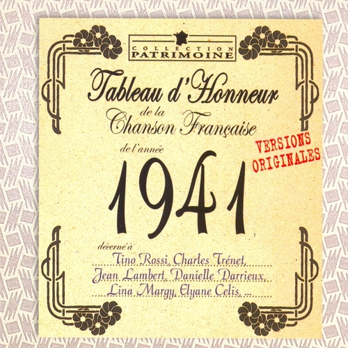 Couverture TABLEAU D'HONNEUR DE LA CHANSON FRANÇAISE 1941