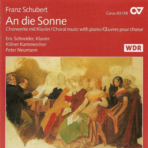 Couverture MUSIQUE POUR CHOEUR & PIANO - AN DIE SONNE / ... de Franz SCHUBERT