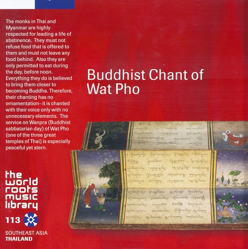Couverture BUDDHIST CHANT OF WAT PHO