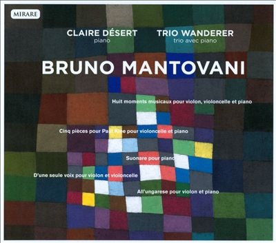 Couverture HUIT MOMENTS MUSICAUX/ CINQ PIÈCES POUR PAUL KLEE/ SUONARE/ de Bruno MANTOVANI