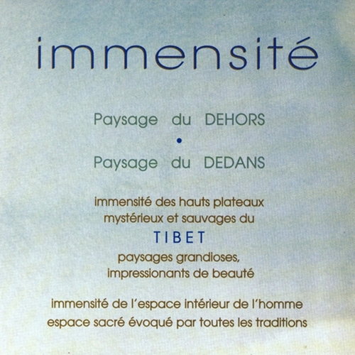 Couverture IMMENSITE de Alain KREMSKI