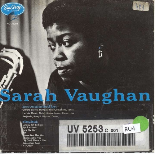 Couverture SARAH VAUGHAN WITH CLIFFORD BROWN (SEPTEMBER SONG) de Sarah VAUGHAN WITH CLIFFORD BROWN