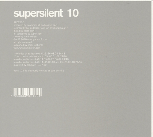 Couverture SUPERSILENT 10 de SUPERSILENT