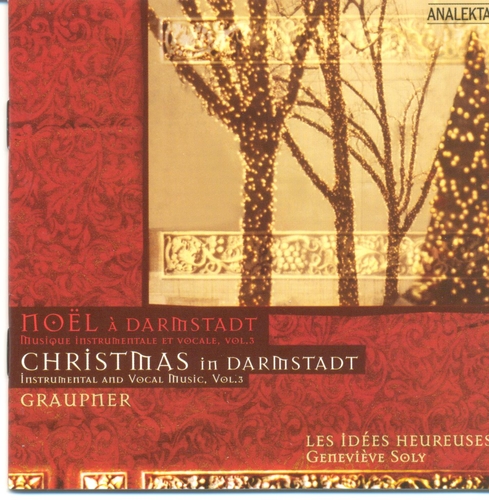 Couverture MUSIQUE INSTRUMENTALE & VOCALE: NOËL À DARMSTADT (VOL.3) de Christoph Johann GRAUPNER