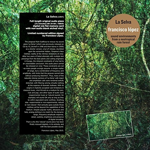 Couverture LA SELVA de Francisco LOPEZ