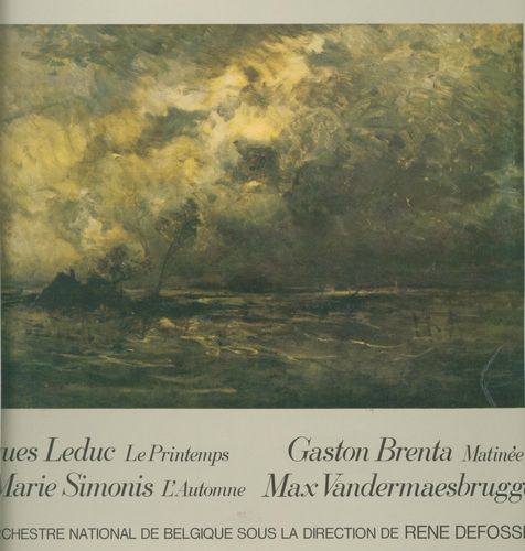 Couverture MUSIQUE BELGE: LES SAISONS DU 20E SIECLE