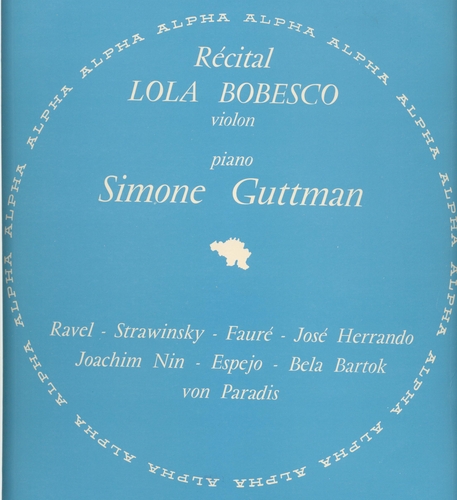 Couverture BOBESCO - BARTOK,ESPEJO,HERRANDO,RAVEL...