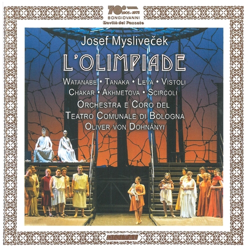Couverture L'OLIMPIADE de Josef MYSLIVECEK