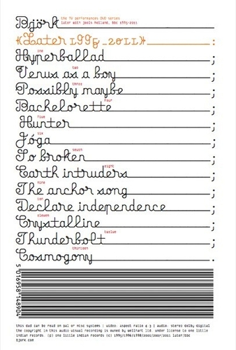 Couverture LATER WITH JOOLS HOLLAND  (2012 VERSION) de BJÖRK