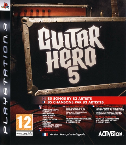 Couverture GUITAR HERO 5 (+ GUITARE) - PS3