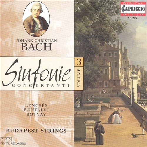 Couverture SINFONIE CONCERTANTI VOL.3 de Johann Christian BACH