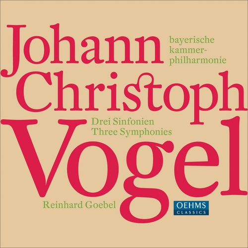 Couverture 3 SYMPHONIES de Johann Christoph VOGEL