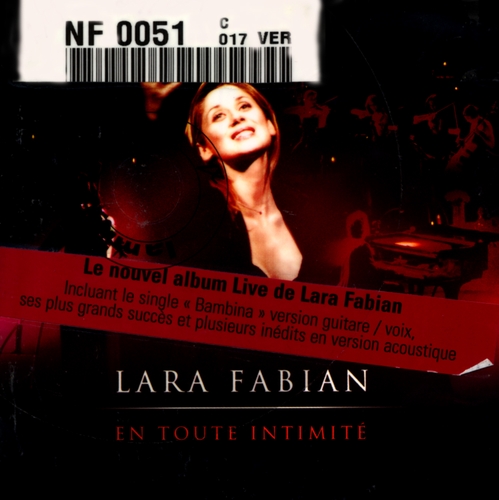 Couverture EN TOUTE INTIMITE de Lara FABIAN