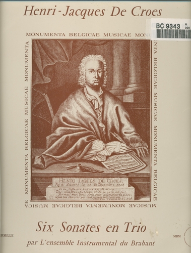 Couverture SONATES EN TRIO 1-6 de Henri-Jacques de CROES
