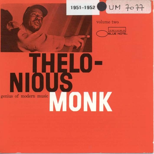 Couverture GENIUS OF MODERN MUSIC, VOL.2 de Thelonious MONK