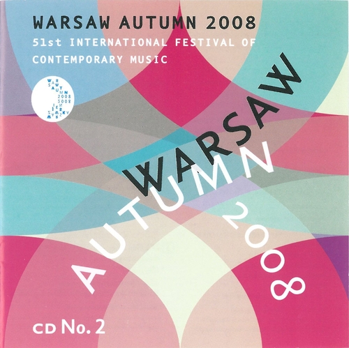 Couverture WARSAW AUTUMN 2008 (ZUBEL/ WOLEK/ SZEWACH/ LAZKANO/ DUCHNOWS