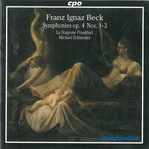 Couverture SYMPHONIE OP.3:1,2,6 / OUVERTURE "LA MORT D'ORPHÉE" de Franz Ignaz BECK