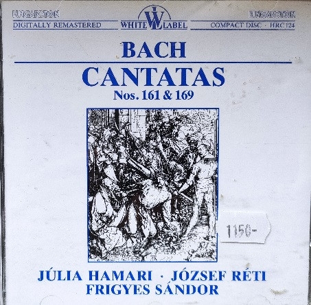 Couverture CANTATE: 161,169 de Johann Sebastian BACH