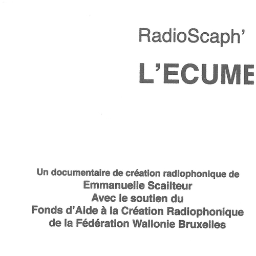 Couverture L'ÉCUME - RADIOSCAPH' de Emmanuelle SCAILTEUR