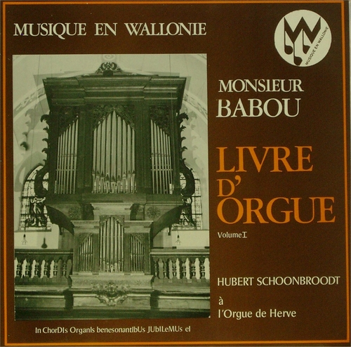 Couverture LIVRE D'ORGUE (VOL.1) de Thomas [René] BABOU