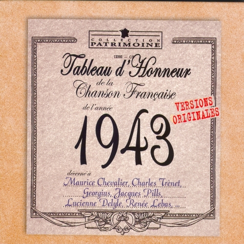 Couverture TABLEAU D'HONNEUR DE LA CHANSON FRANCAISE 1943