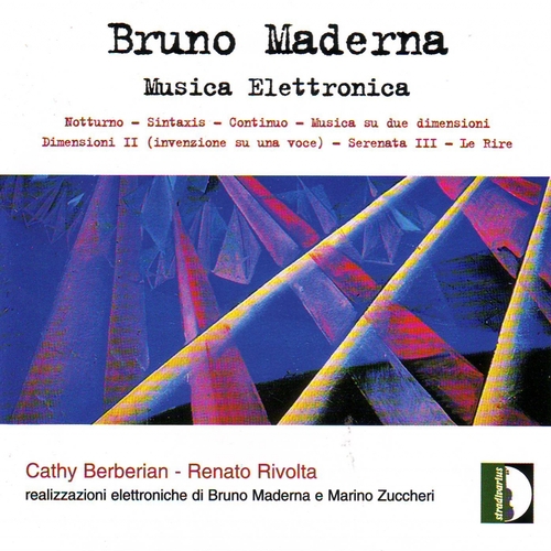 Couverture MUSICA ELETTRONICA: NOTTURNO / SYNTAXIS / CONTINUO /... de Bruno MADERNA