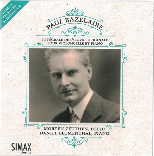 Couverture INTEGRALE DE L'OEUVRE ORIGINALE POUR VIOLONCELLE ET PIANO de Paul BAZELAIRE