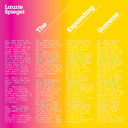 Couverture THE EXPANDING UNIVERSE de Laurie SPIEGEL