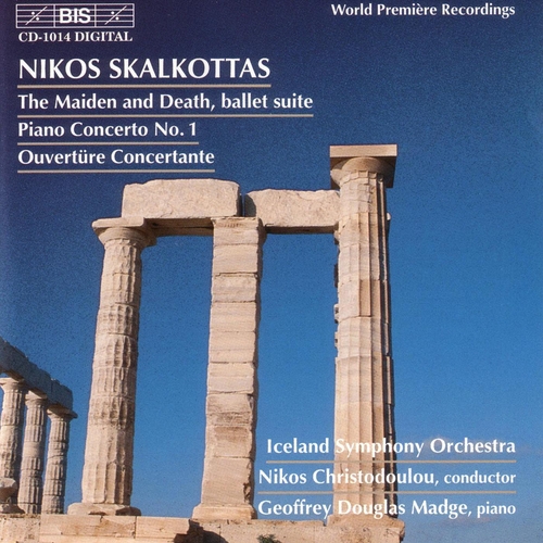 Couverture MAIDEN AND DEATH / CONCERTO PIANO 1 / OUV.CONCERTANTE de Nikos SKALKOTTAS
