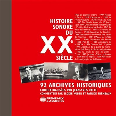 Couverture HISTOIRE SONORE DU XXE SIÈCLE