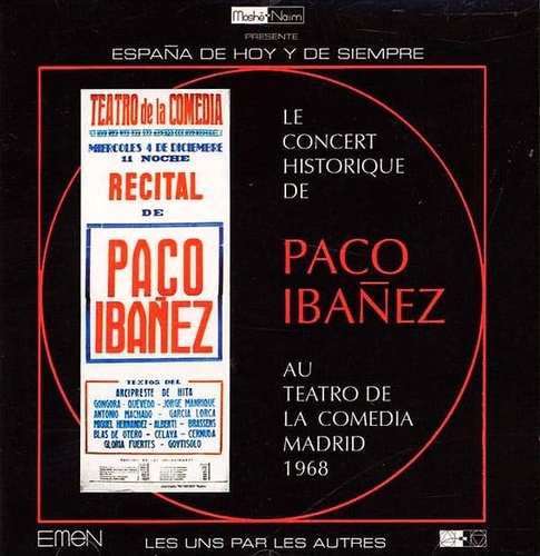 Couverture CONCERT HISTORIQUE AU TEATRO DE LA COMEDIA, MADRID 1968 de Paco IBAÑEZ