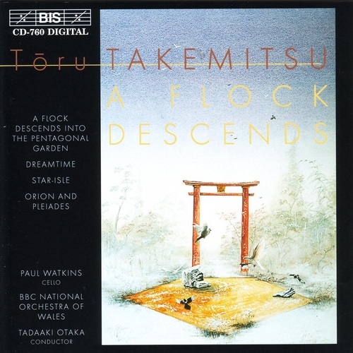 Couverture A FLOCK DESCENDS INTO THE PENTAGONAL GARDEN ... de Toru TAKEMITSU