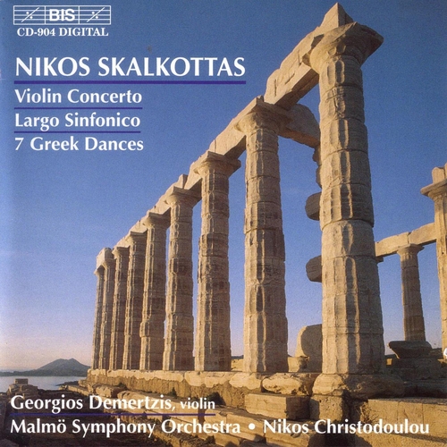 Couverture CONCERTO VIOLON / LARGO SINFONICO / GREEK DANCES de Nikos SKALKOTTAS