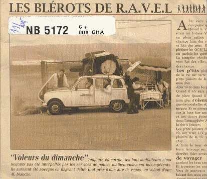 Couverture VOLEURS DU DIMANCHE de LES BLÉROTS DE RAVEL