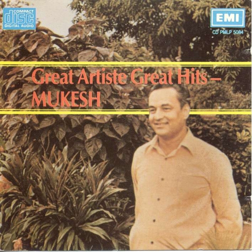 Couverture GREAT ARTISTE, GREAT HITS: MUKESH de MUKESH
