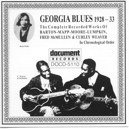 Couverture GEORGIA BLUES 1928-1933 de GEORGIA