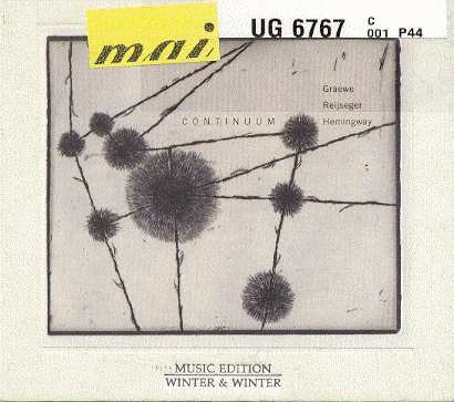 Couverture CONTINUUM de Georg GRAEWE, REIJSEGER, HEMINGWAY