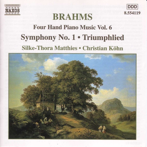 Couverture PIANO 4 MAINS: SYMPHONIE 1 / TRIUMPHLIED de Johannes BRAHMS
