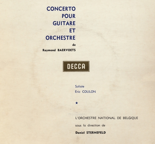 Couverture CONCERTO GUITARE de Raymond BAERVOETS