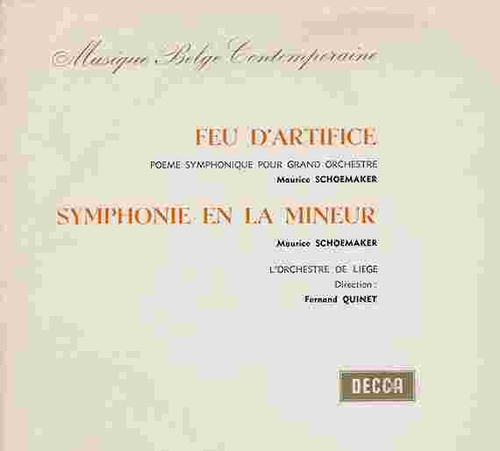Couverture FEUX D'ARTIFICES / SYMPHONIE EN LA MINEUR de Maurice SCHOEMAKER
