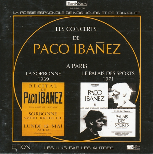 Couverture CONCERTS DE P. IBAÑEZ A PARIS, SORBONNE, PALAIS DES SPORTS de Paco IBANEZ