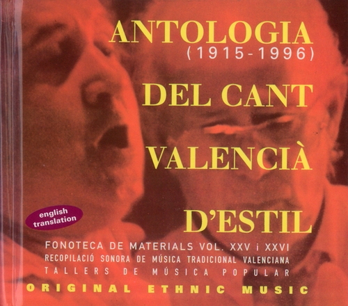 Couverture ANTOLOGIA DEL CANT VALENCIA D'ESTIL