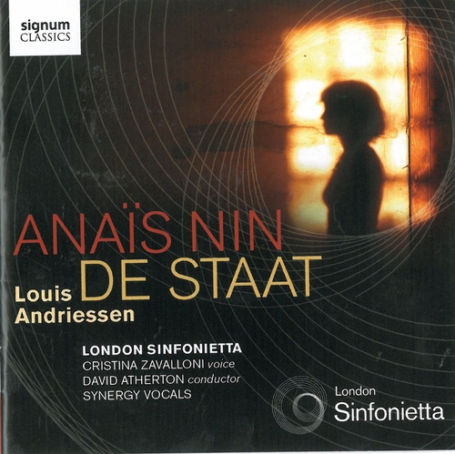 Couverture ANAIS NIN / DE STAAT de Louis ANDRIESSEN
