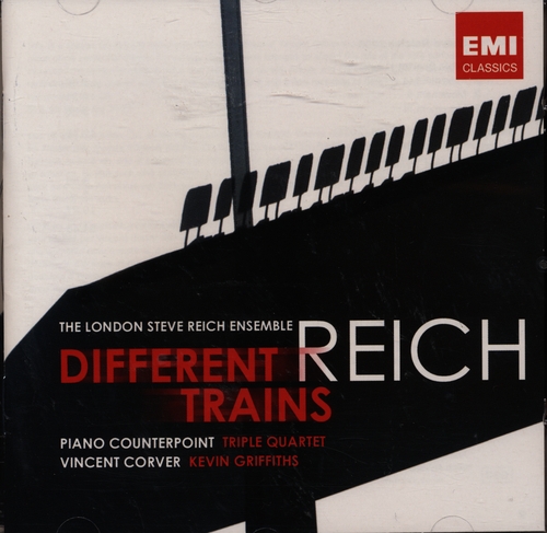 Couverture DIFFERENT TRAINS / TRIPLE QUARTET / PIANO COUNTERPOINT de Steve REICH