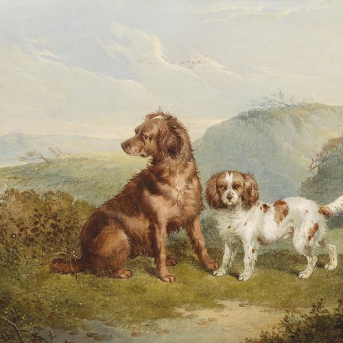 Chiens, chiennes, toutous et autres canidé·es Du son sur tes tartinesCharles _  Jones Two dogs 1857