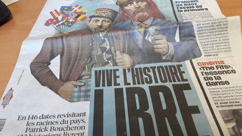 couverture de Libération "Vive l'Histoire libre" (janvier 2017)